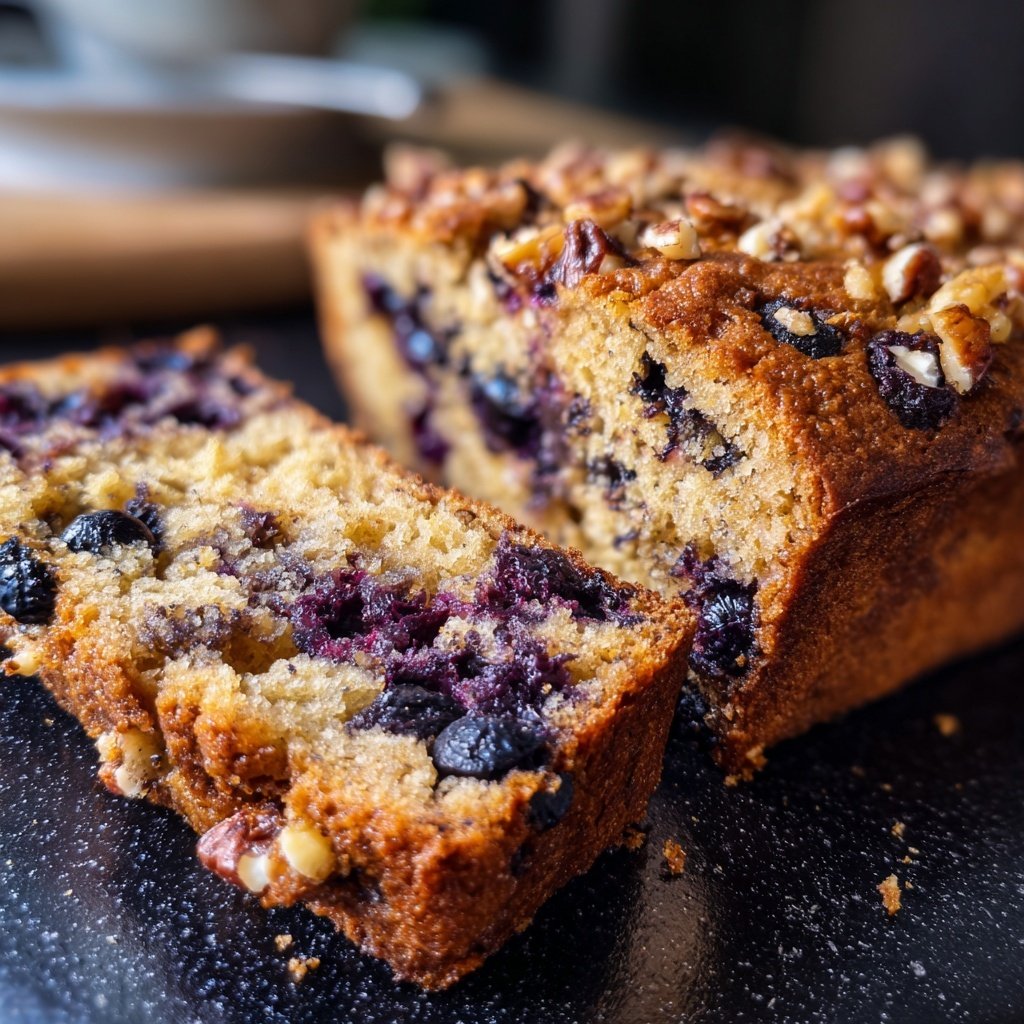 Banana Blueberry Bread with Nuts