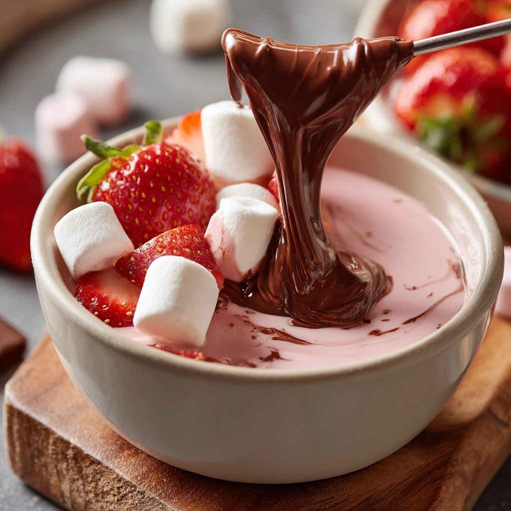 Passionate Pink Chocolate Fondue