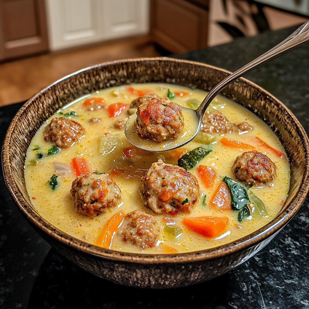 Cozy Swedish Meatball Soup