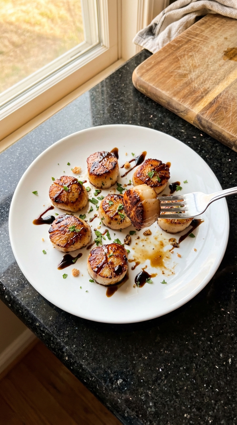 Balsamic Glazed Seared Scallops