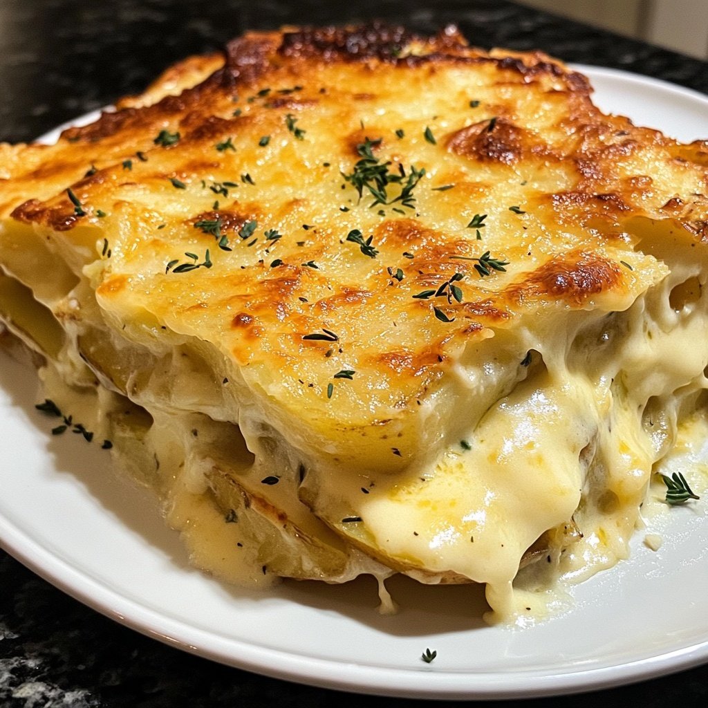 Creamy Potato Gratin with Cheese Crust