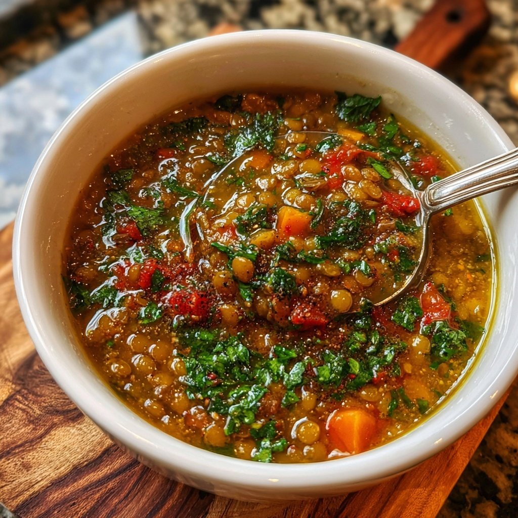 Italian Lentil Soup with Fresh Herbs