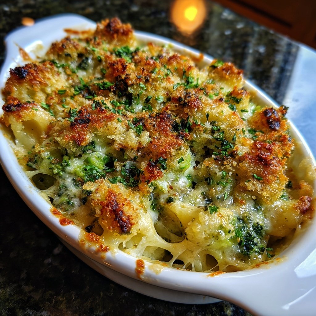 Creamy Cashew Broccoli Mac Cheese