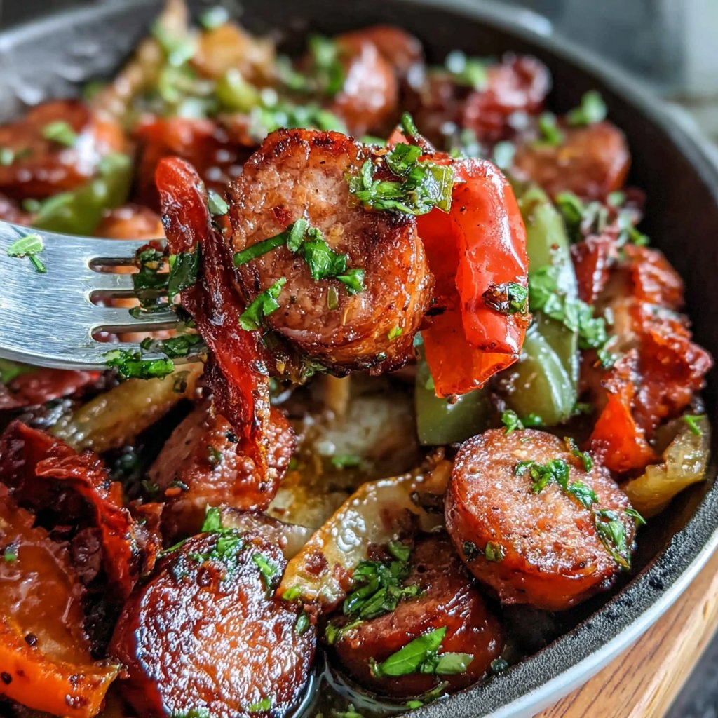 Chicken Sausage Pepper Skillet
