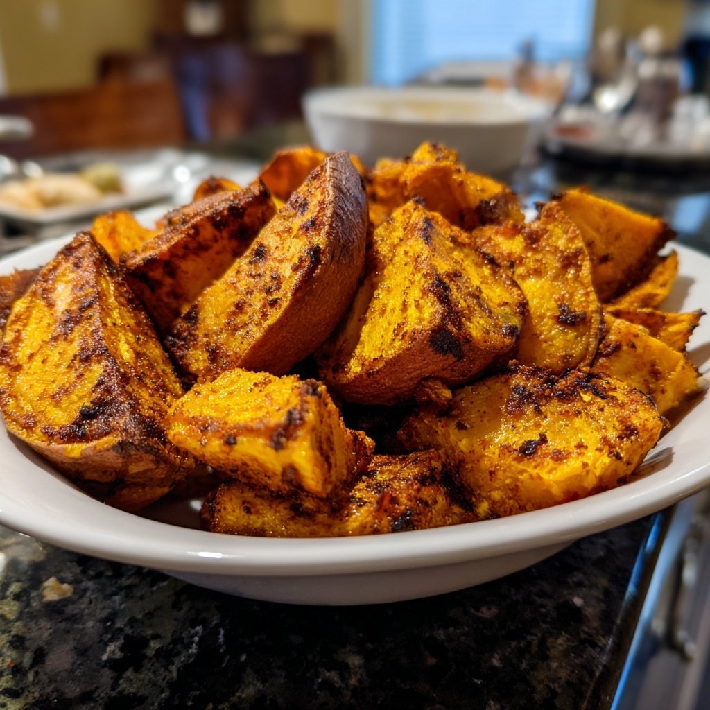 Airfryer Spiced Sweet Potatoes