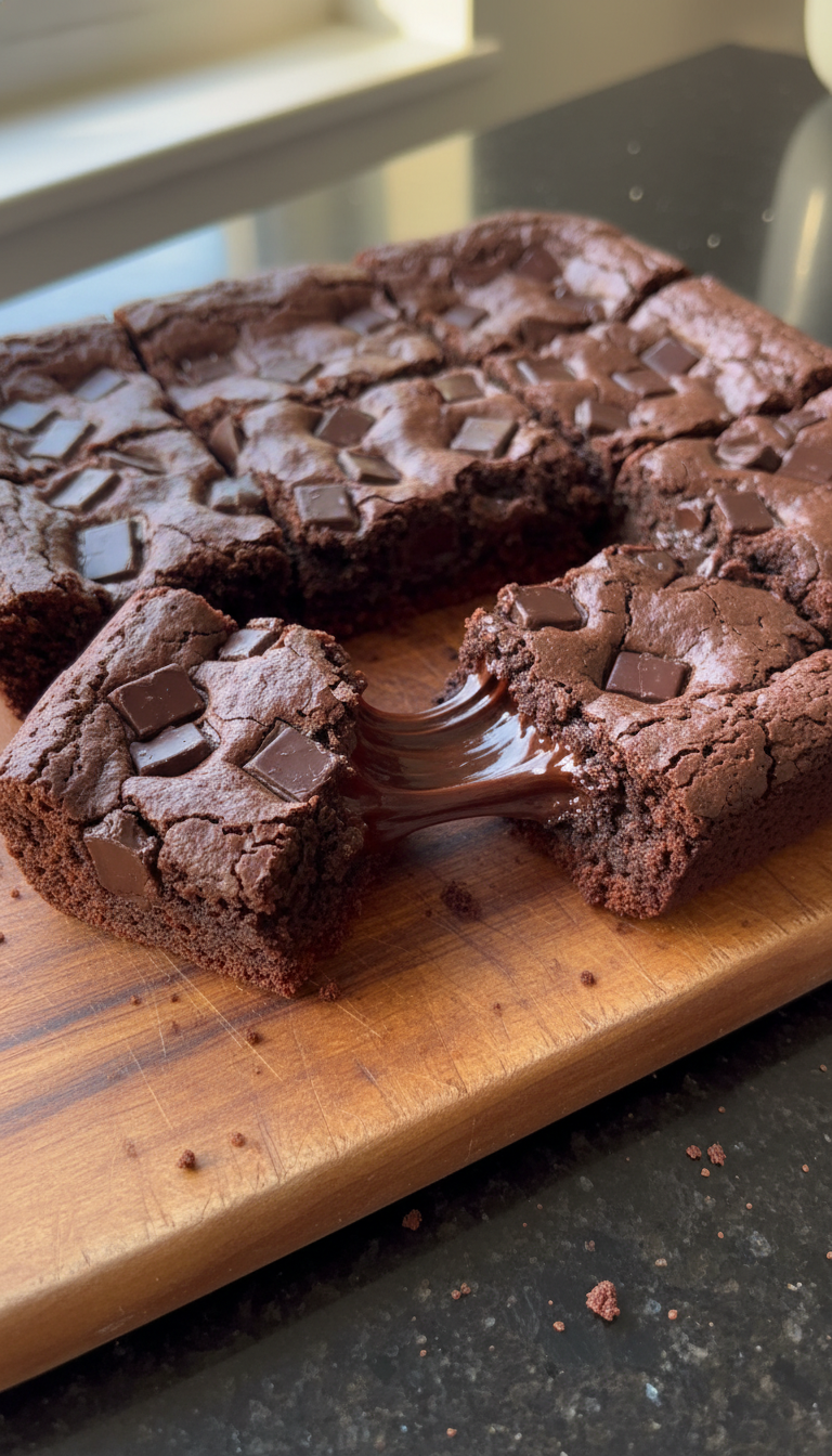 Decadent Chocolate Sourdough Discard Brownies