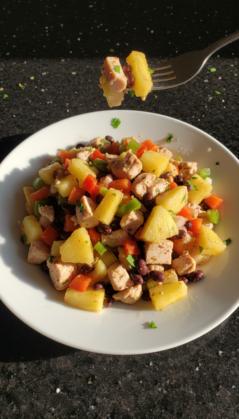 Pineapple Chicken and Bean Salad