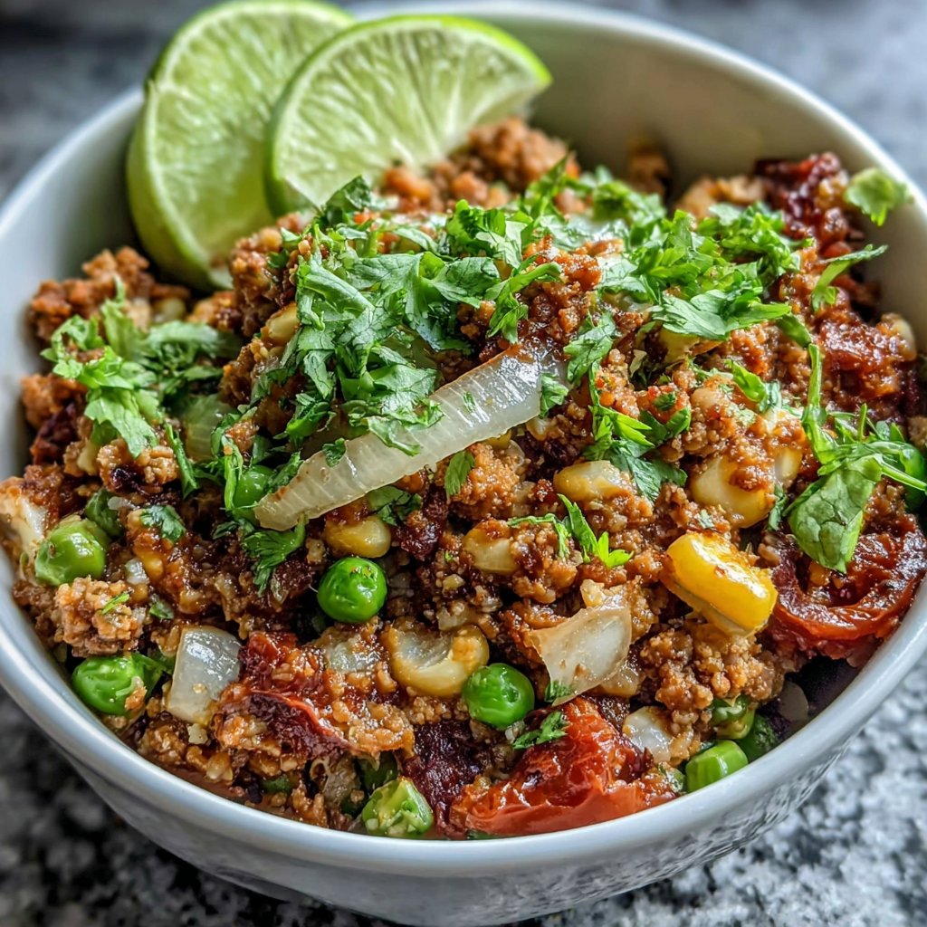 Tofu Keema Protein Bowl