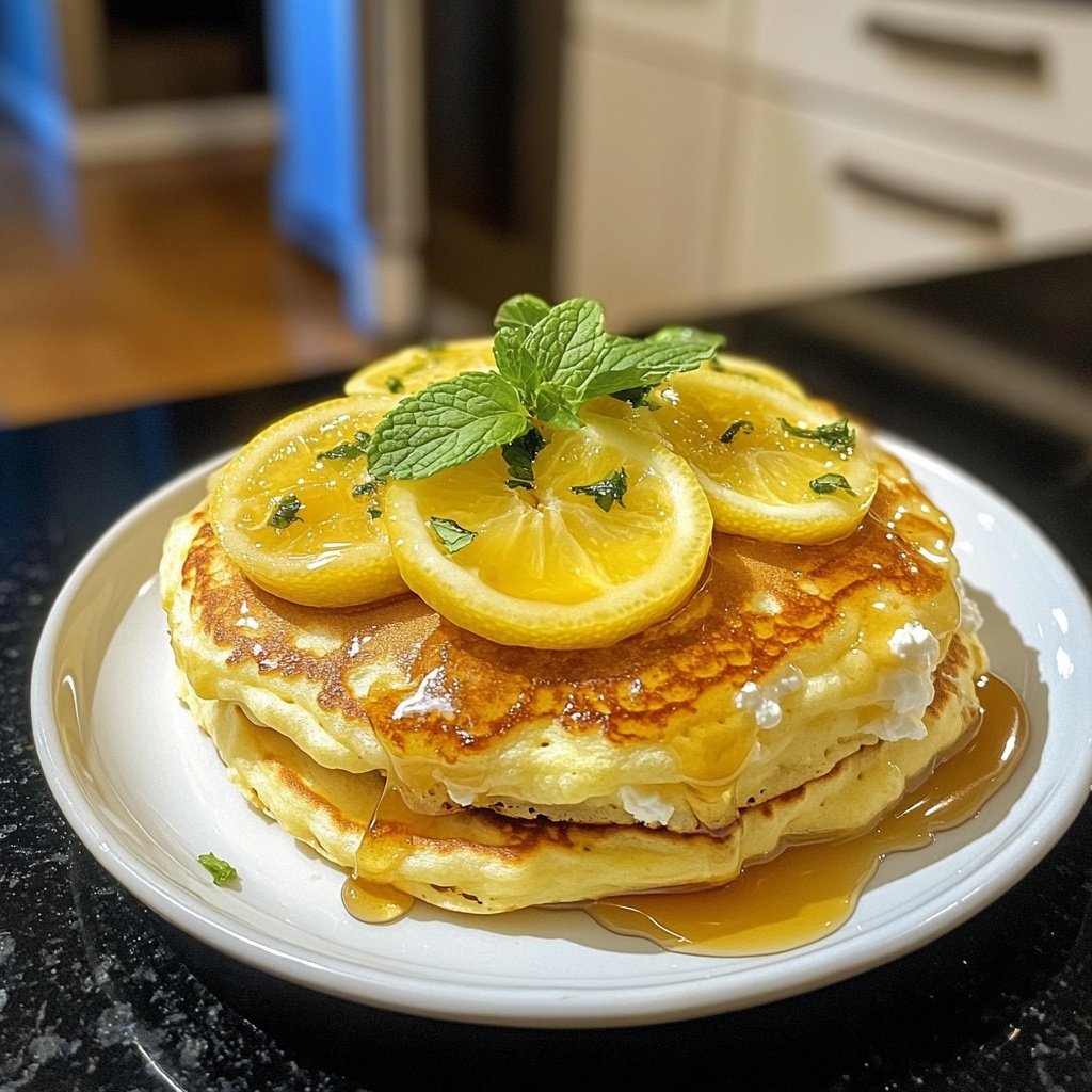 Meyer Lemon Ricotta Pancakes