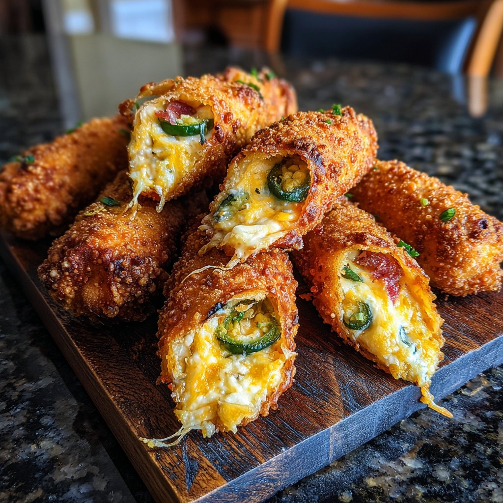 Mini Jalapeño Popper Egg Rolls
