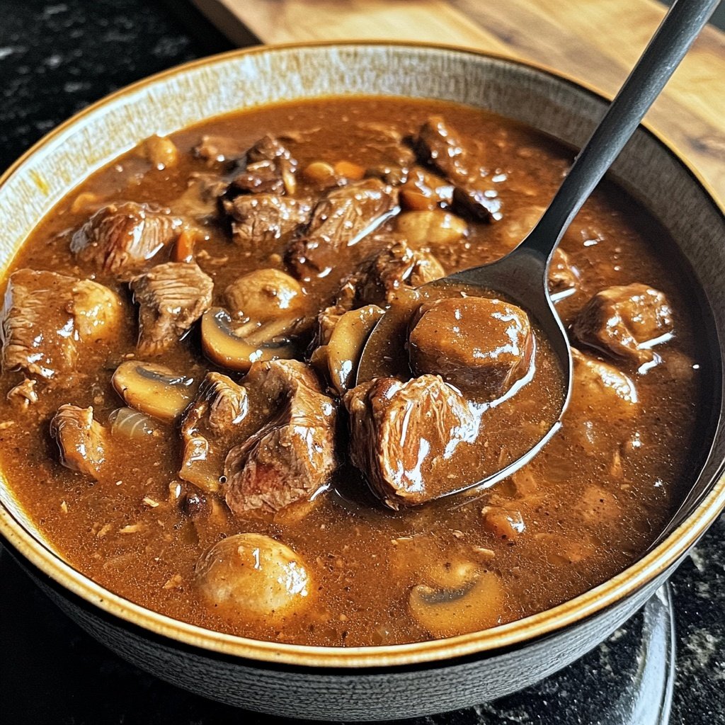 Venison Stew with Mushrooms