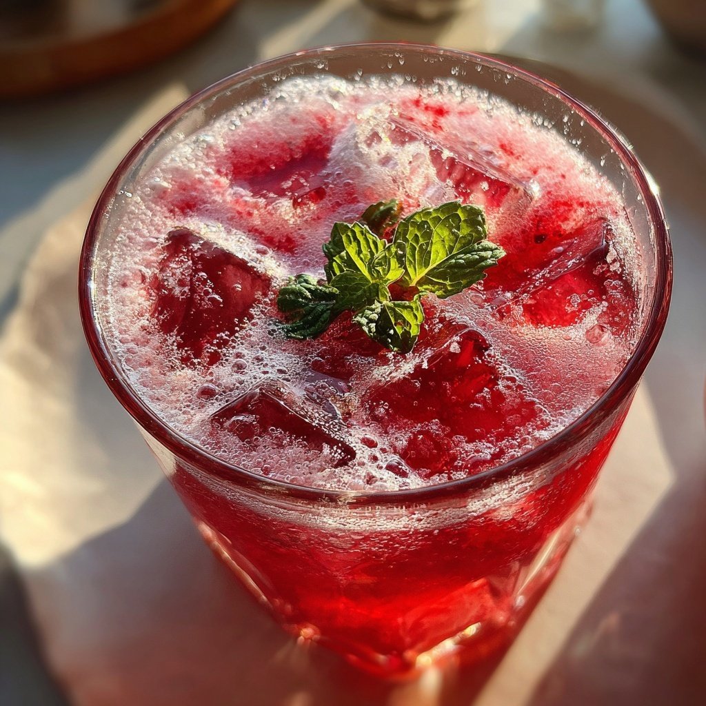 Cranberry Vanilla Frost Fizz