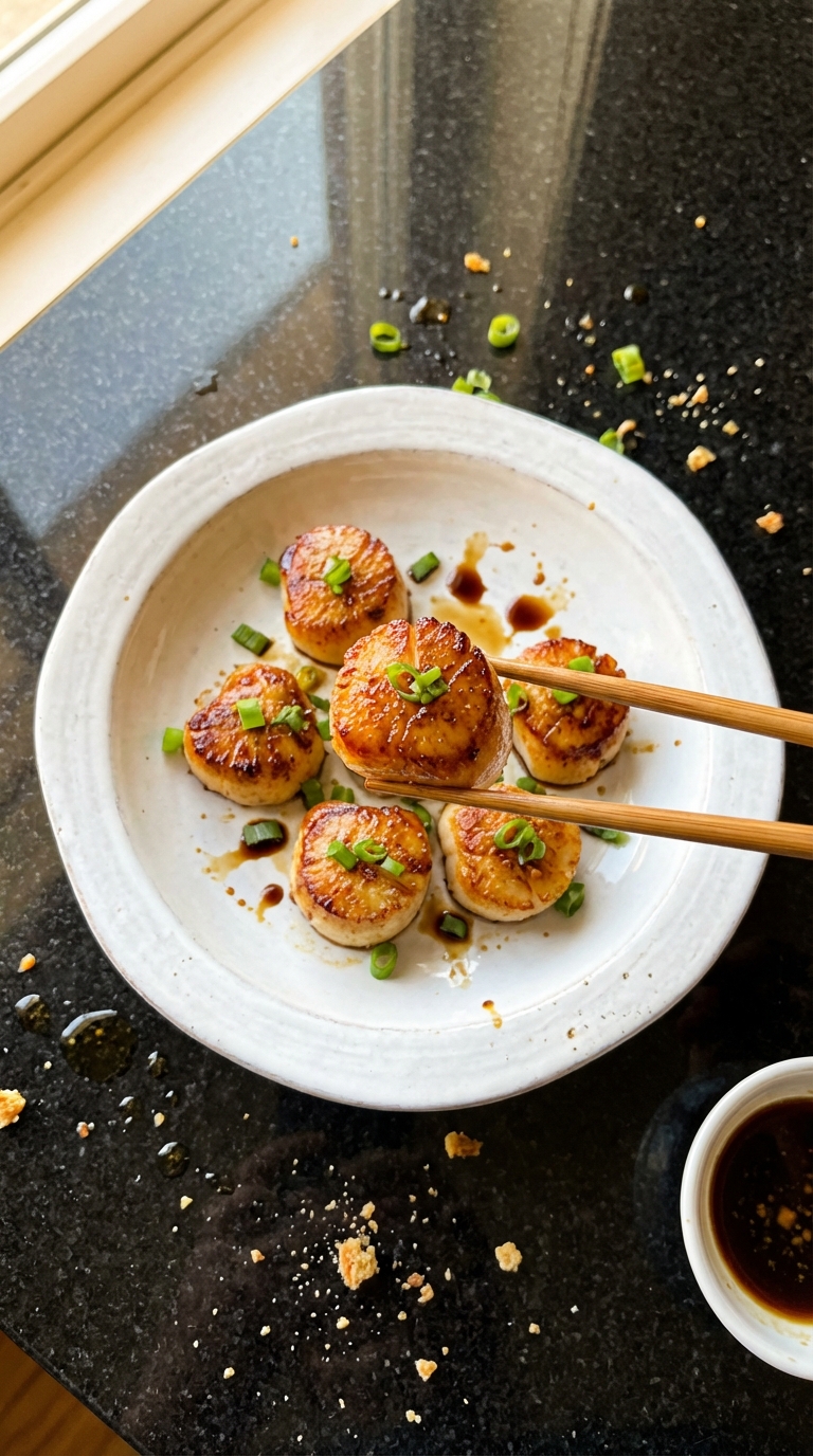 Hibachi Style Seared Scallops