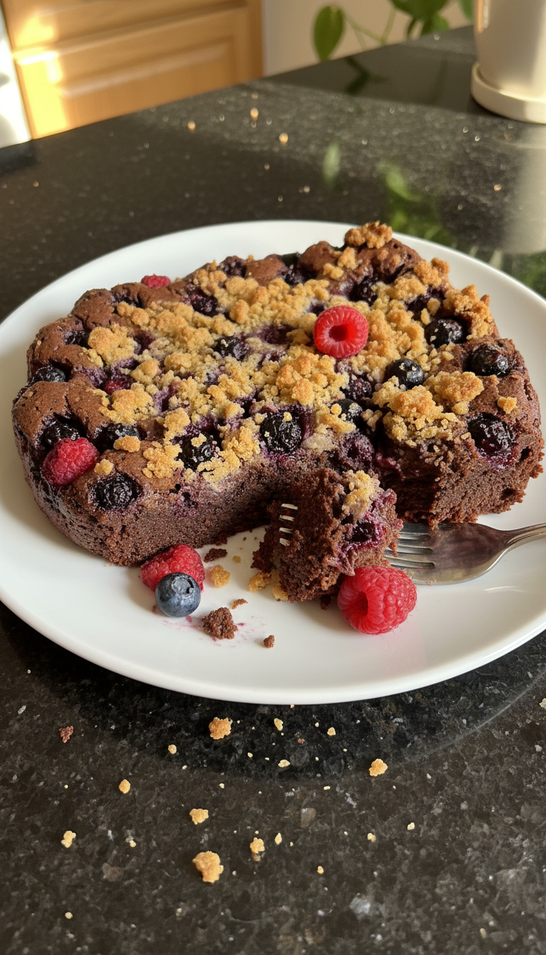 Sourdough Berry Crumble Brownies
