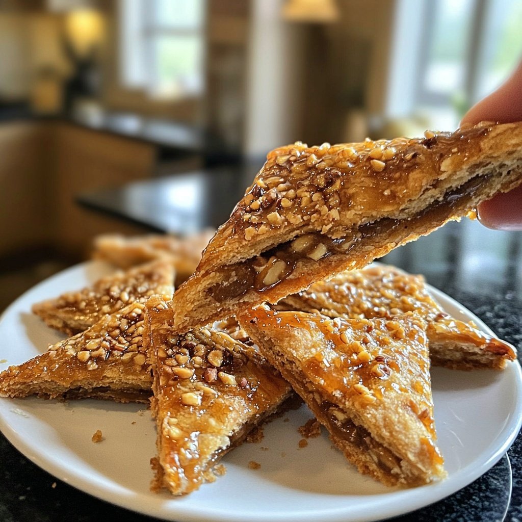 Caramelized Nut Corner Triangles