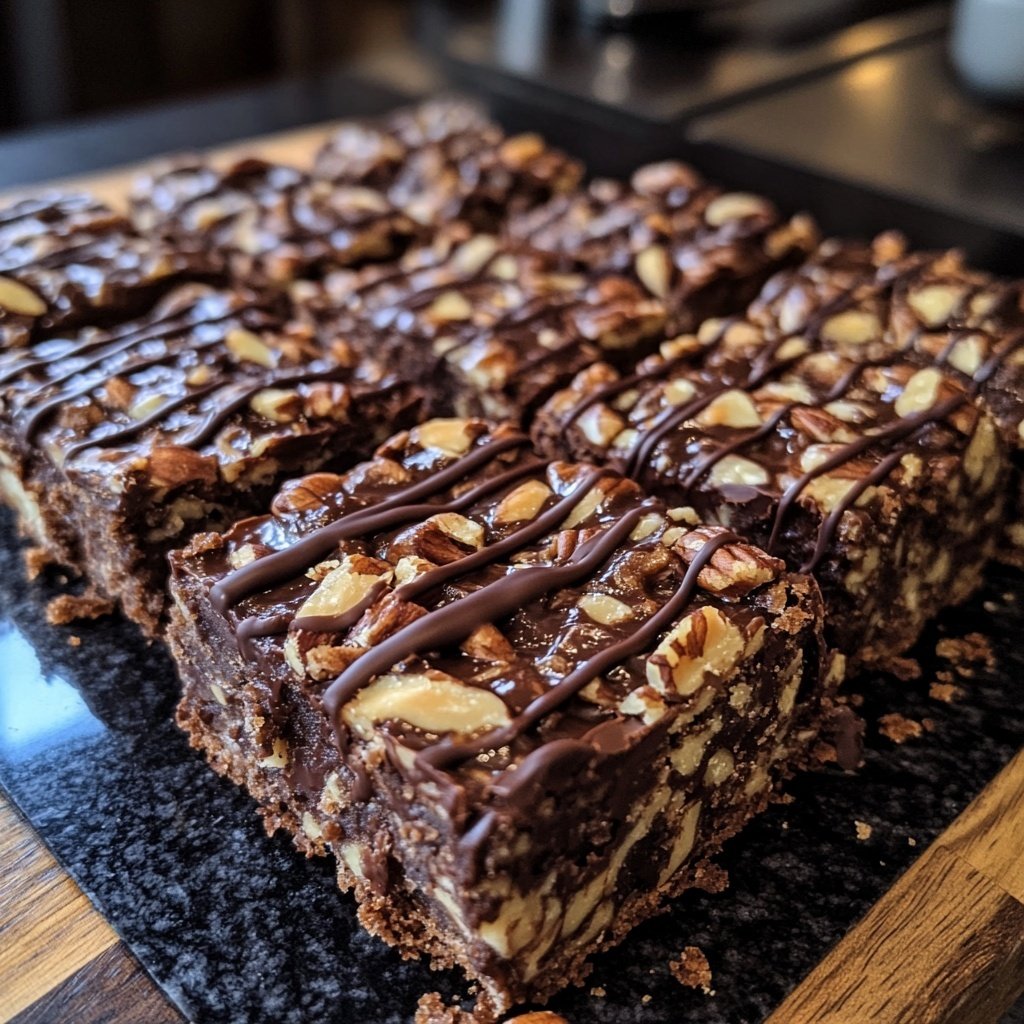 Dark Chocolate Nut Squares