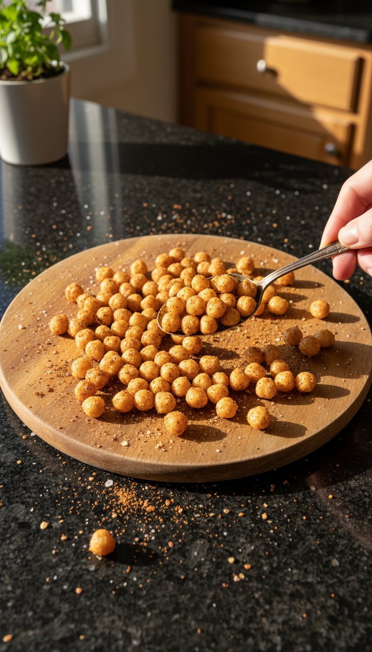 Spicy Roasted Chickpeas Snack