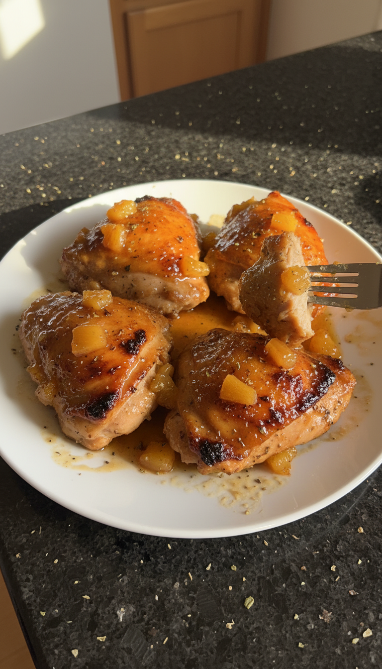 Baked Pineapple Chicken Thighs